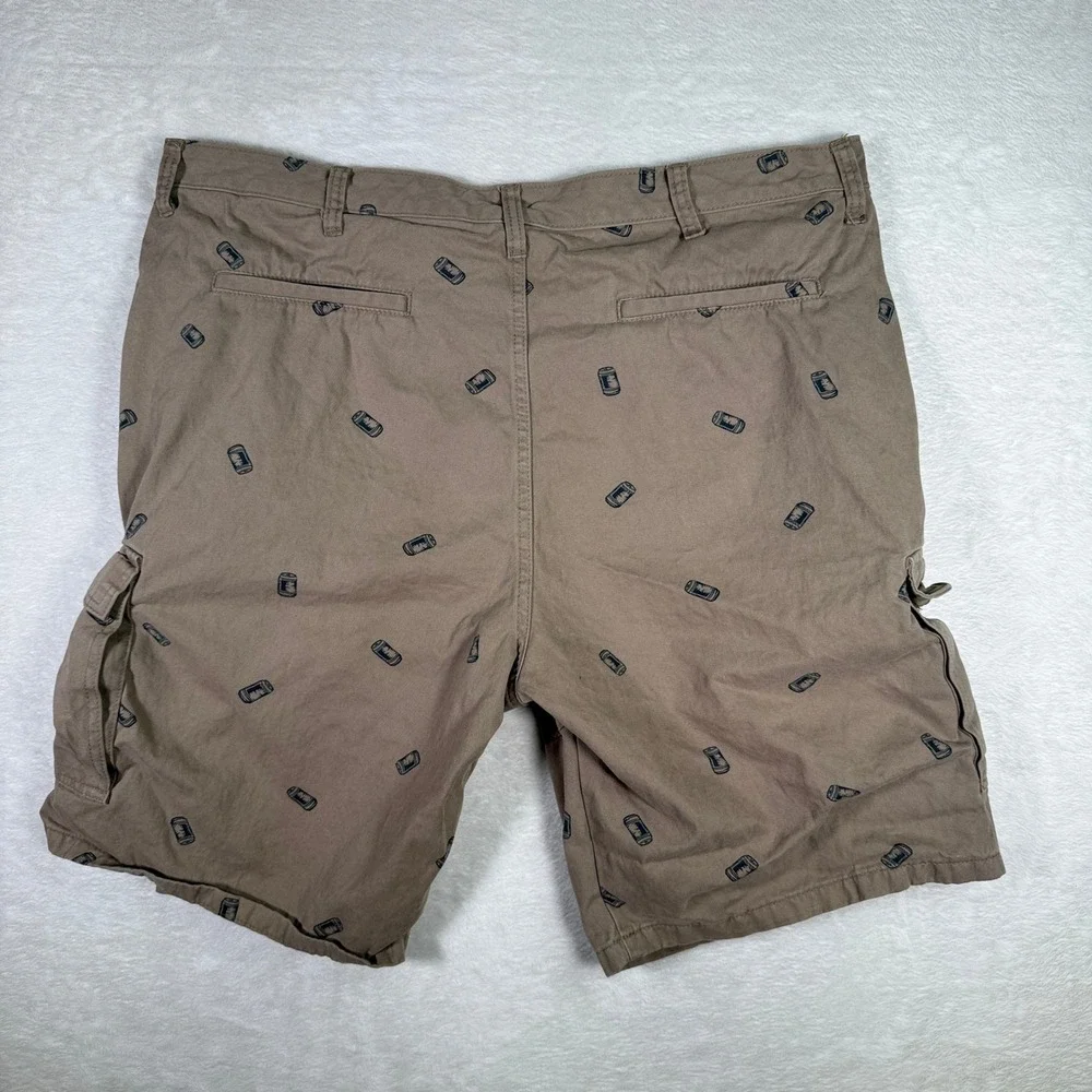 Wrangler Mens Khaki Barrel Print‎ Cargo Shorts Size 40